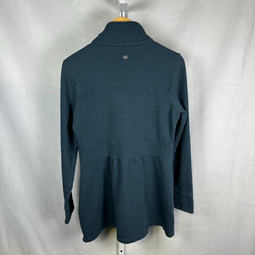 Athleta Peplum Long Sleeve Full Zip Sweater Coat Jacket Blue Ladies Size… - Picture 6 of 8